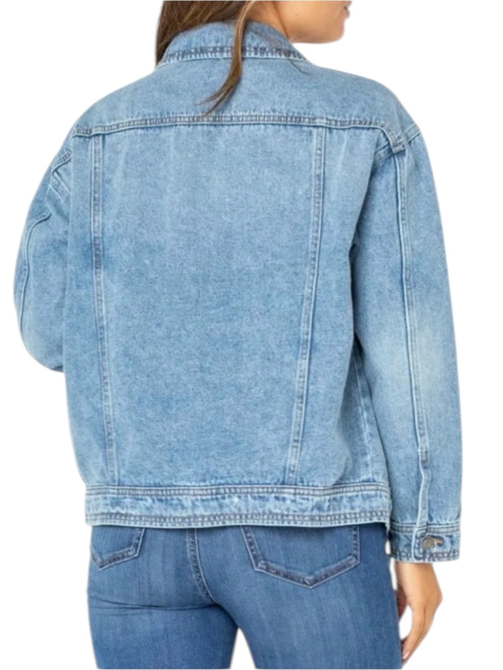 Celebrity Pink Y2K Denim Jacket Patches Varsity Smiley Small NWT - Picture 4 of 16